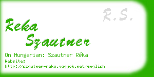 reka szautner business card